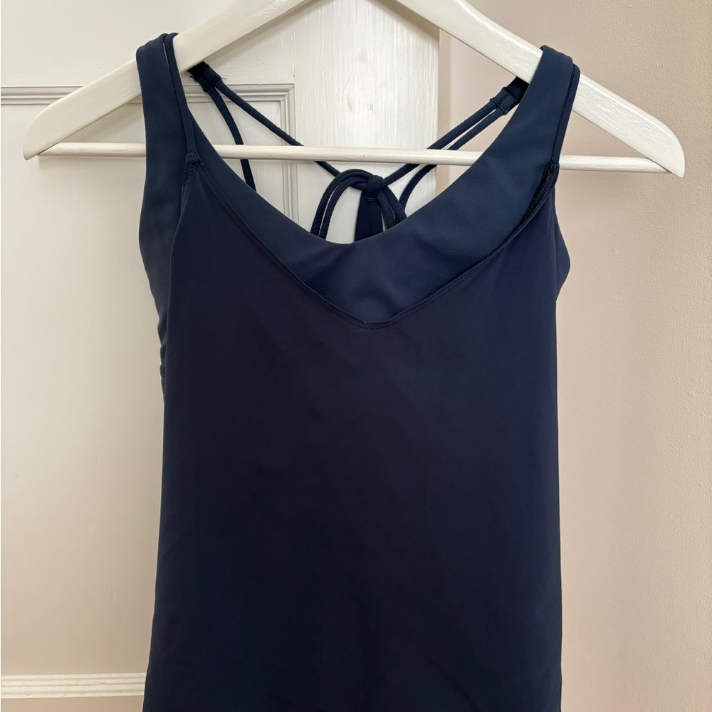 Athleta Blue Crossback Strap Built-in Bra Tank Top Size XS